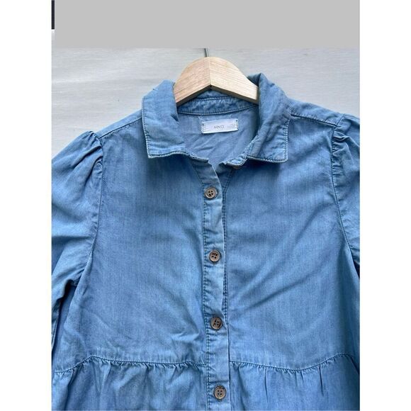 Mango Lyocell shirt dress Girl size 10 - Picture 3 of 6